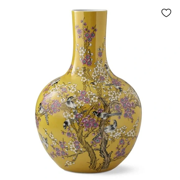 Williams of Sonoma Gourd floral Yellow Vase - Picture 4 of 4